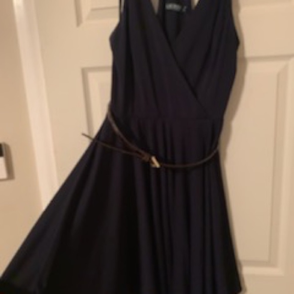 Ralph Lauren navy short halter dress